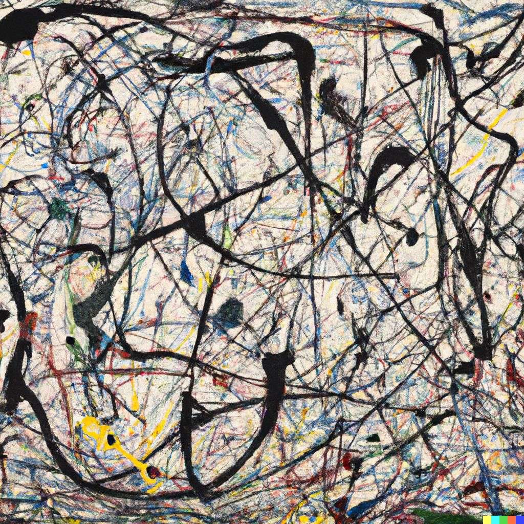a representation of anxiety, painting by Jackson Pollock